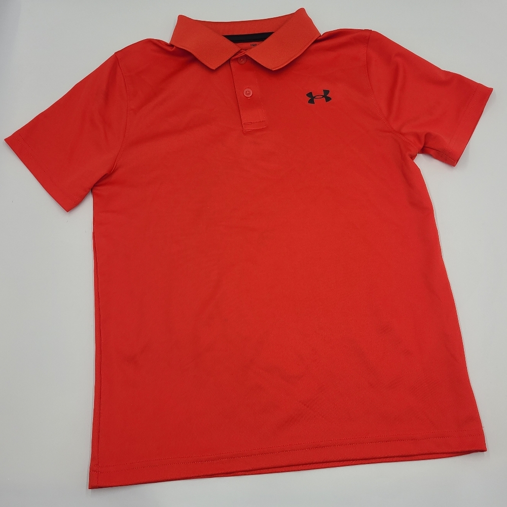 NEW Under Armour boys' red performance  polo size M